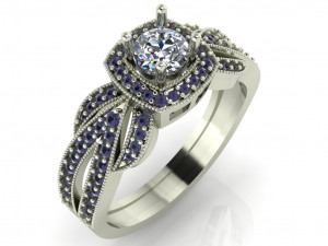 diamond ring for ladies Modèles 3D en vedette