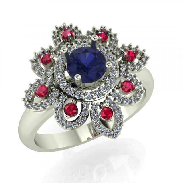 diamond ring for ladies 3D Baskı Modeli .c4d .max .obj .3ds .fbx .stl .blend 