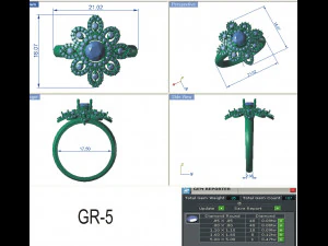 diamond ring for ladies 3D Print Model