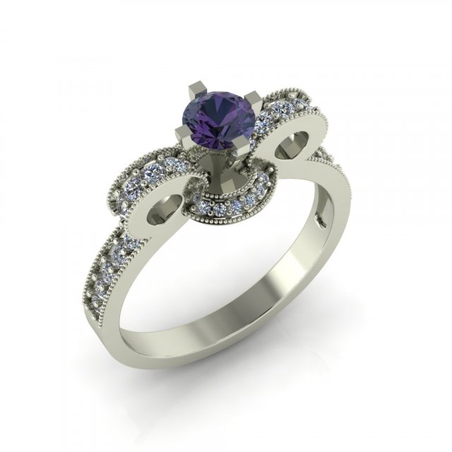 diamond ring for ladies Modello di stampa 3D .c4d .max .obj .3ds .fbx .stl .blend 