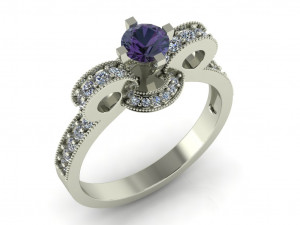 diamond ring for ladies 3D प्रिंट मॉडल