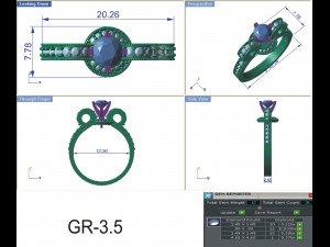 diamond ring for ladies Modello di stampa 3D