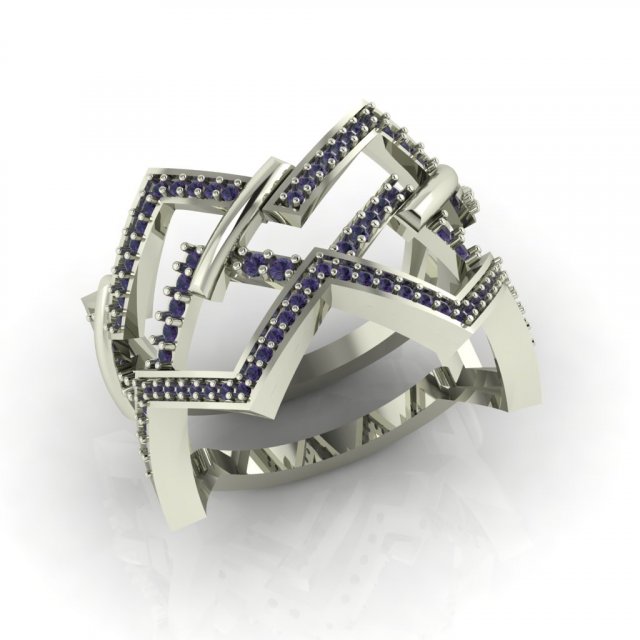 diamond ring for ladies Modèles 3D en vedette .c4d .max .obj .3ds .fbx .stl .blend 