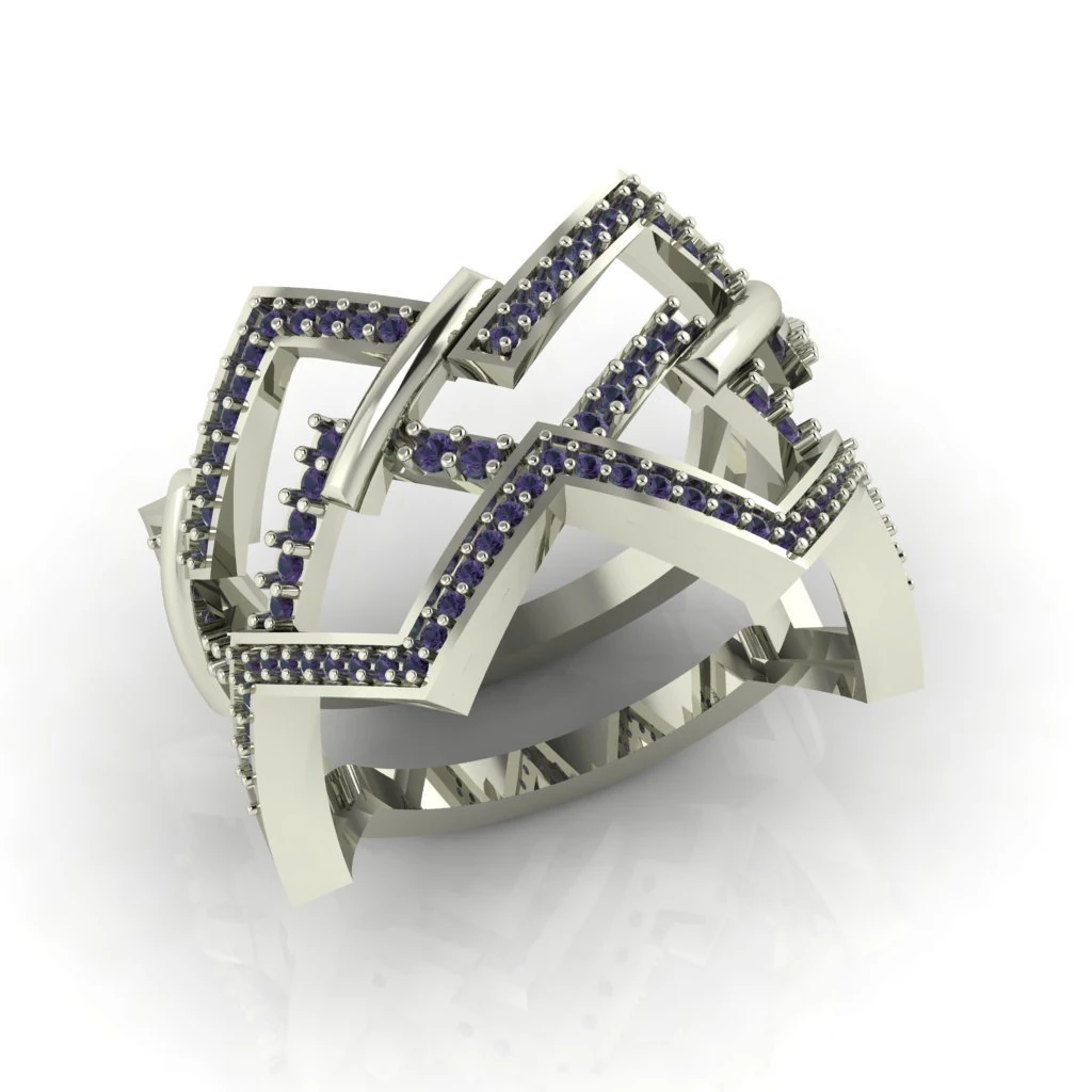 diamond ring for ladies 3D Print Model .c4d .max .obj .3ds .fbx .stl .blend 