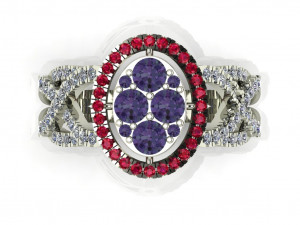 diamond ring for ladies 3D Baskı Modeli