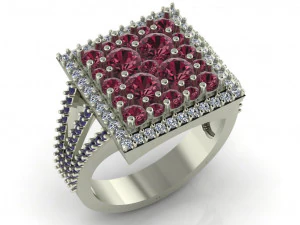 レディース用ダイヤモンドリング 3Dプリントモデル