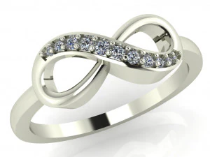 レディース用ダイヤモンドリング 3Dプリントモデル