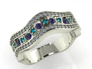 bayanlar i&ccedil;in pırlanta y&uuml;z&uuml;k 3D Baskı Modeli