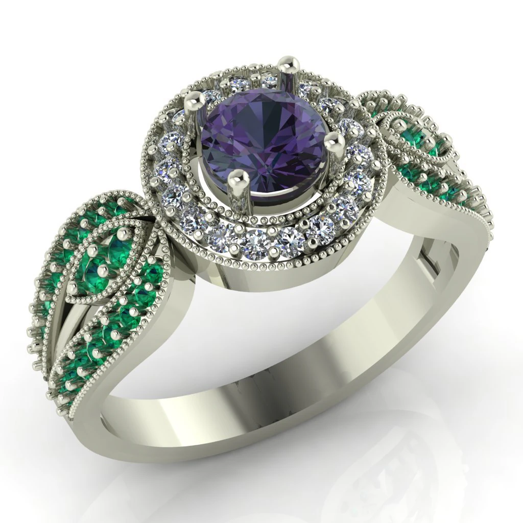 diamond ring for ladies 3D Print Model .c4d .max .obj .3ds .fbx .stl .blend 