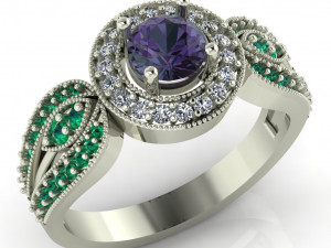 diamond ring for ladies Model Cetak 3D