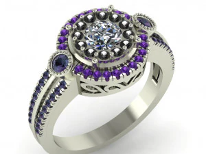 cincin berlian untuk wanita Model Cetak 3D