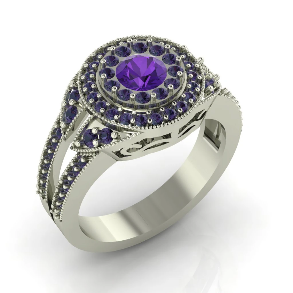 diamond ring for ladies 3D Print Model .c4d .max .obj .3ds .fbx .stl .blend