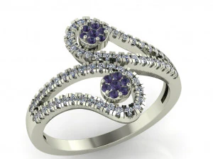 anel de diamante para senhoras Modelo de Impressão 3D