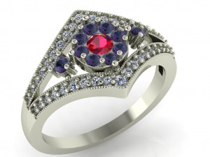 diamond ring for ladies 3D प्रिंट मॉडल