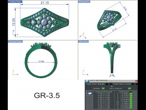 diamond ring for ladies 3Dプリントモデル