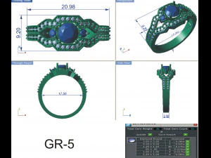 diamond ring for ladies 3D Print Model