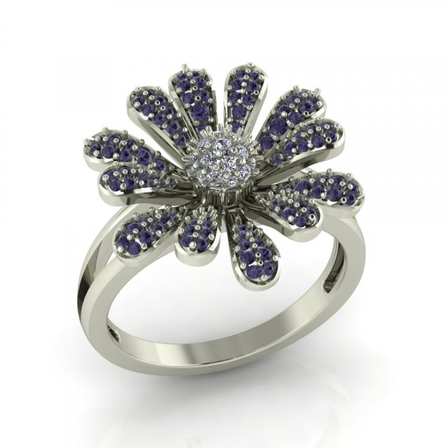 diamond ring for ladies Modello di stampa 3D .c4d .max .obj .3ds .fbx .stl .blend 