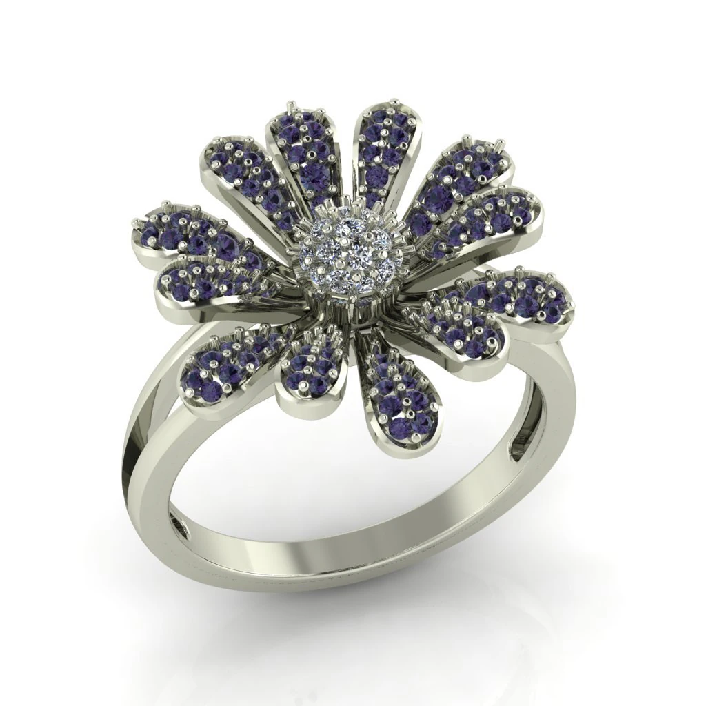 diamond ring for ladies 3D Print Model .c4d .max .obj .3ds .fbx .stl .blend 