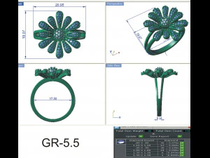 diamond ring for ladies 3D Print Model