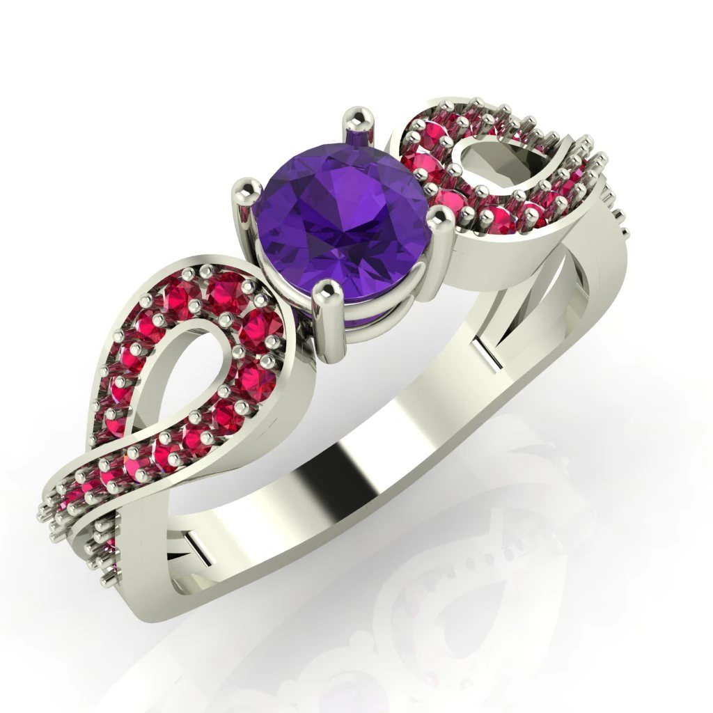 diamond ring for ladies 3D Print Model .c4d .max .obj .3ds .fbx .stl .blend 