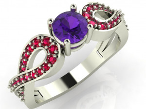 diamond ring for ladies Model Cetak 3D