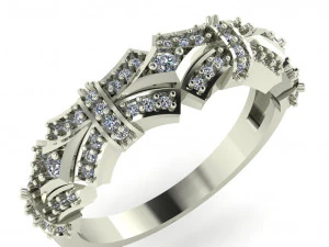 レディース用ダイヤモンドリング 3Dプリントモデル