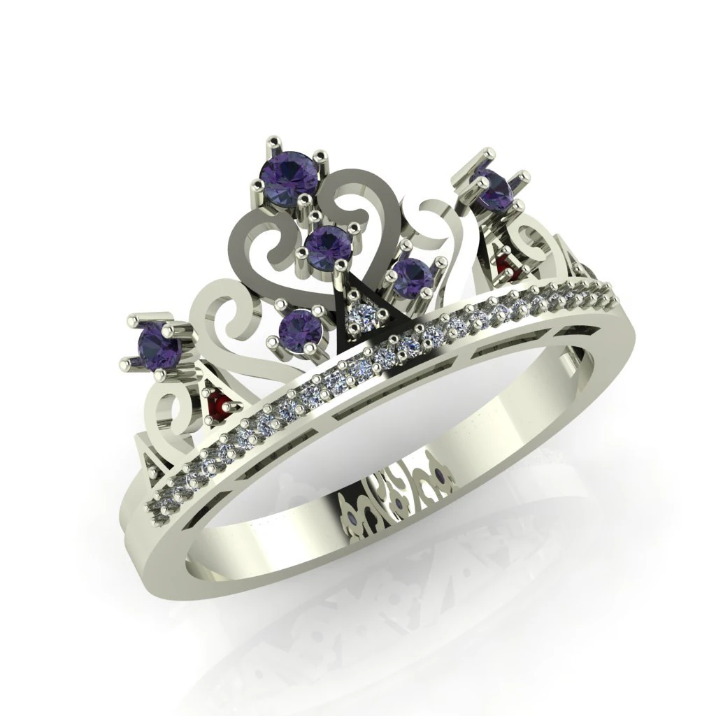 diamond ring for ladies 3D Print Model .c4d .max .obj .3ds .fbx .stl .blend 