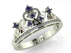 anel de diamante para senhoras Modelo de Impressão 3D