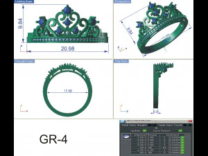 diamond ring for ladies 3D Print Model