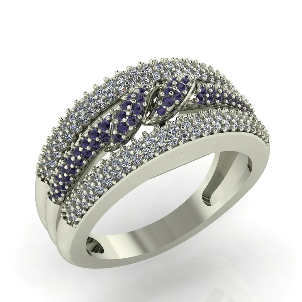 diamond ring for ladies 3D Print Model .c4d .max .obj .3ds .fbx .stl .blend