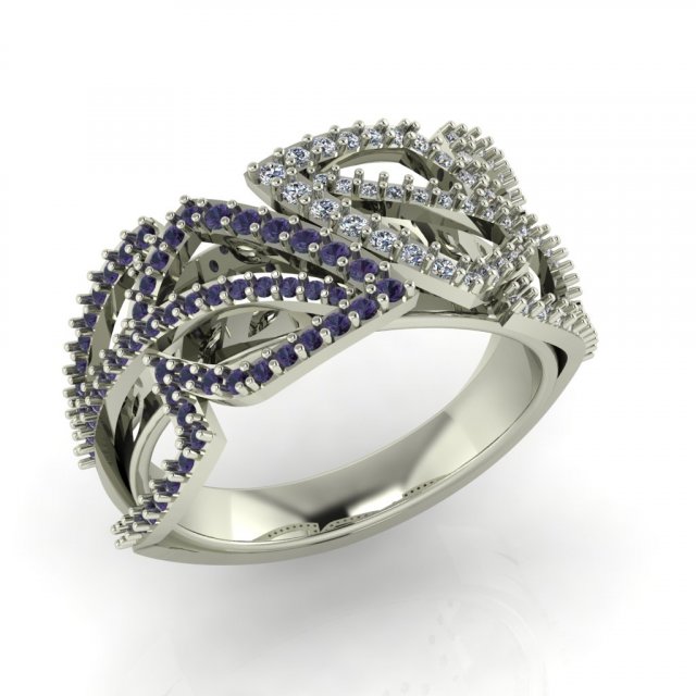 diamond ring for ladies 3D 프린트 모델 .c4d .max .obj .3ds .fbx .stl .blend 