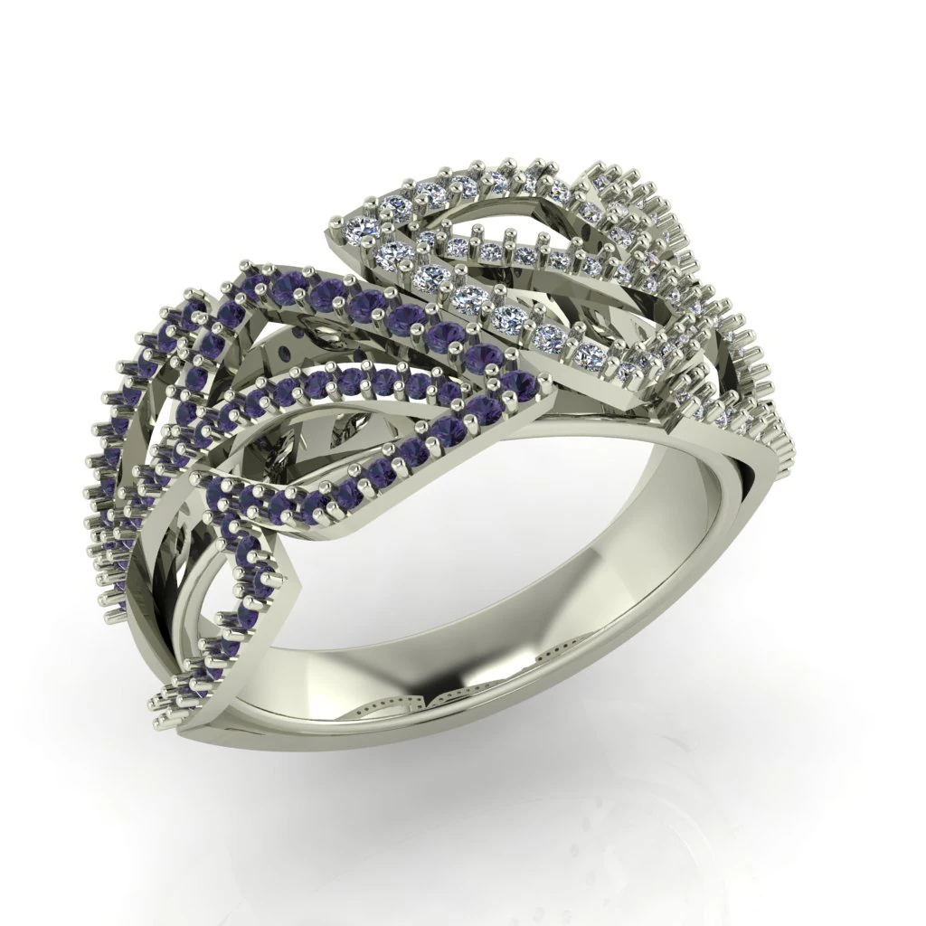 diamond ring for ladies 3D Print Model .c4d .max .obj .3ds .fbx .stl .blend