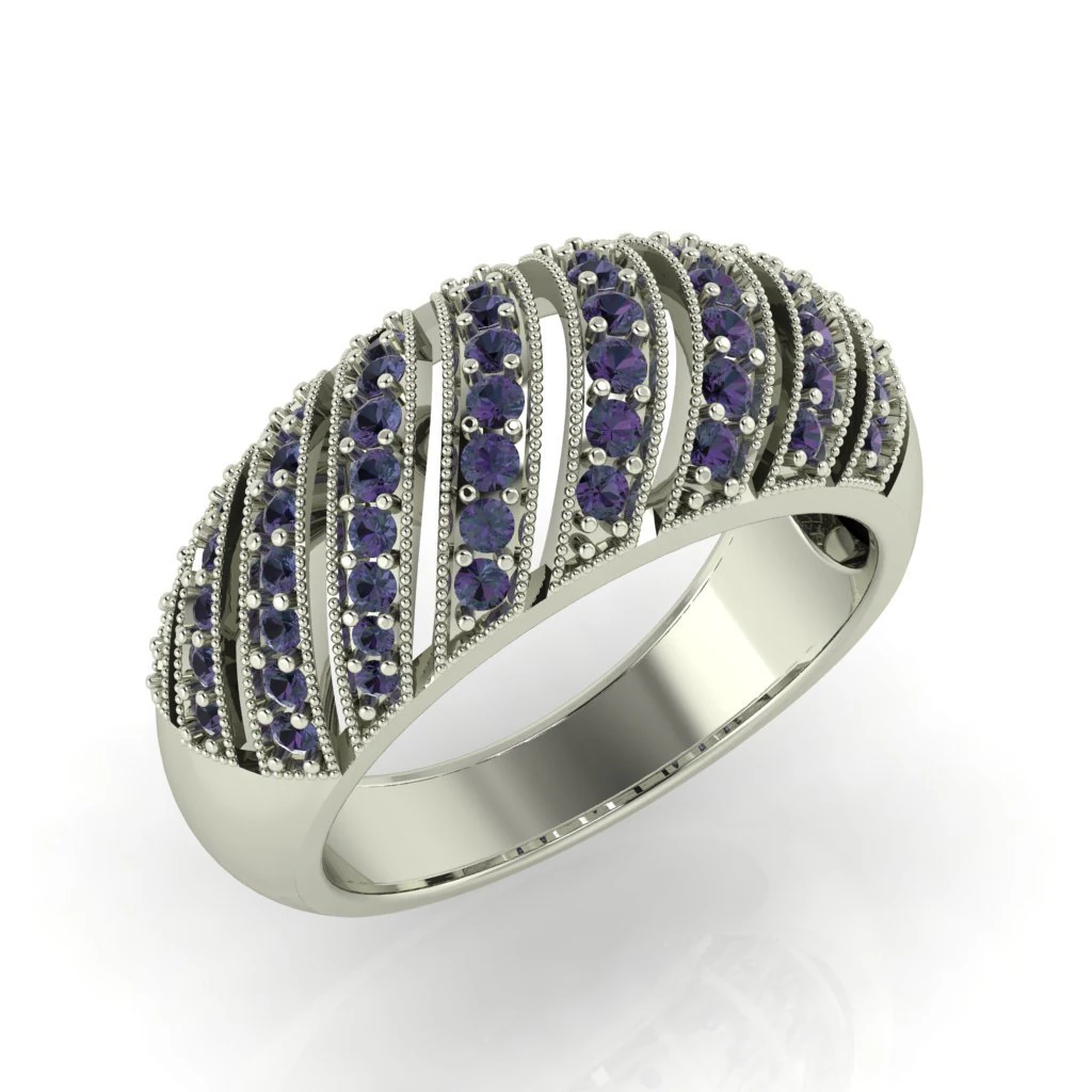diamond ring for ladies 3D Print Model .c4d .max .obj .3ds .fbx .stl .blend 