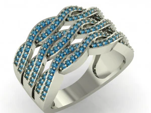 レディース用ダイヤモンドリング 3Dプリントモデル