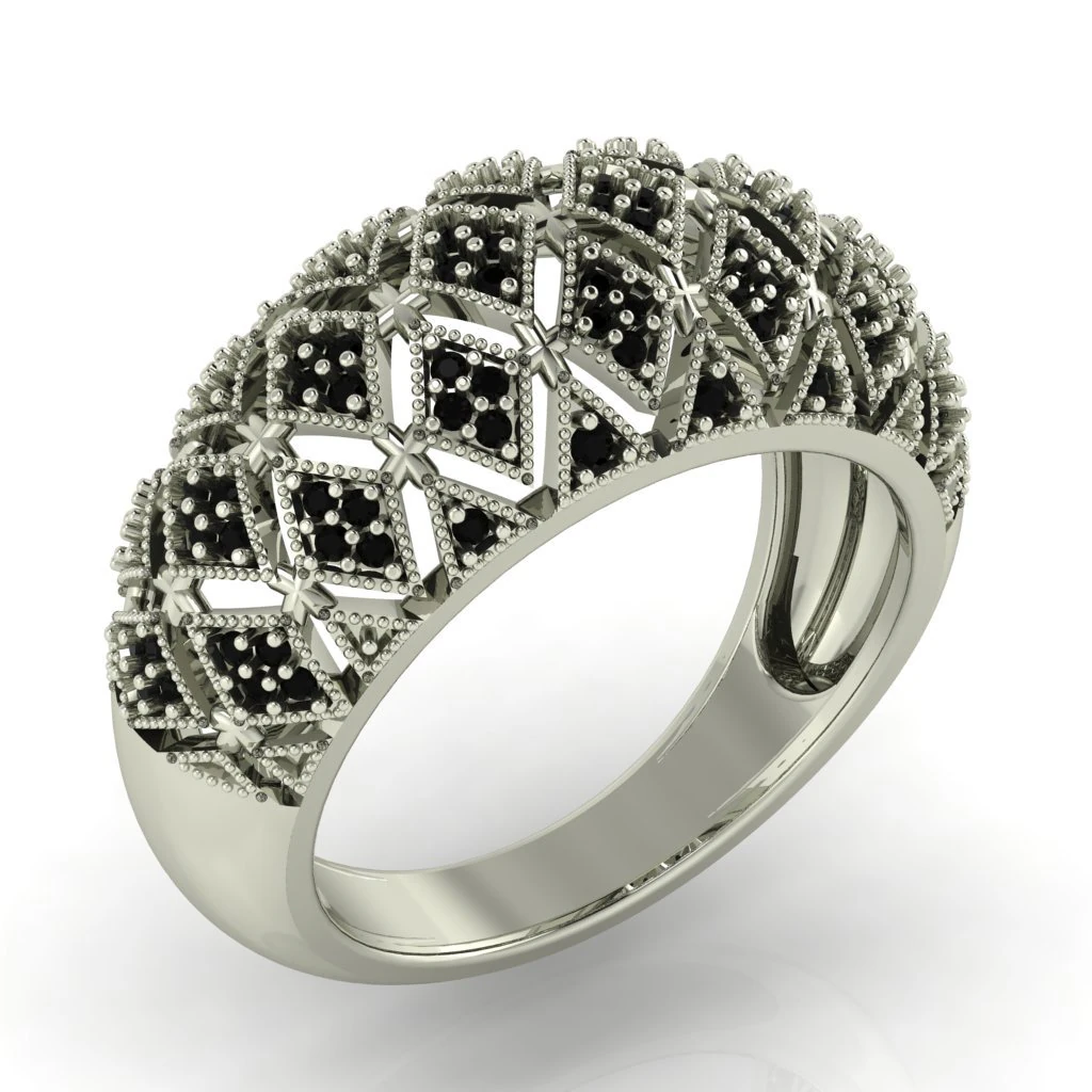 diamond ring for ladies 3D Print Model .c4d .max .obj .3ds .fbx .stl .blend