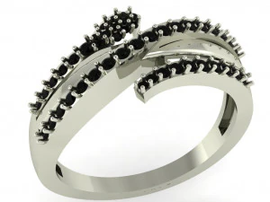 anillo de diamantes para damas Modelo de impresión 3D
