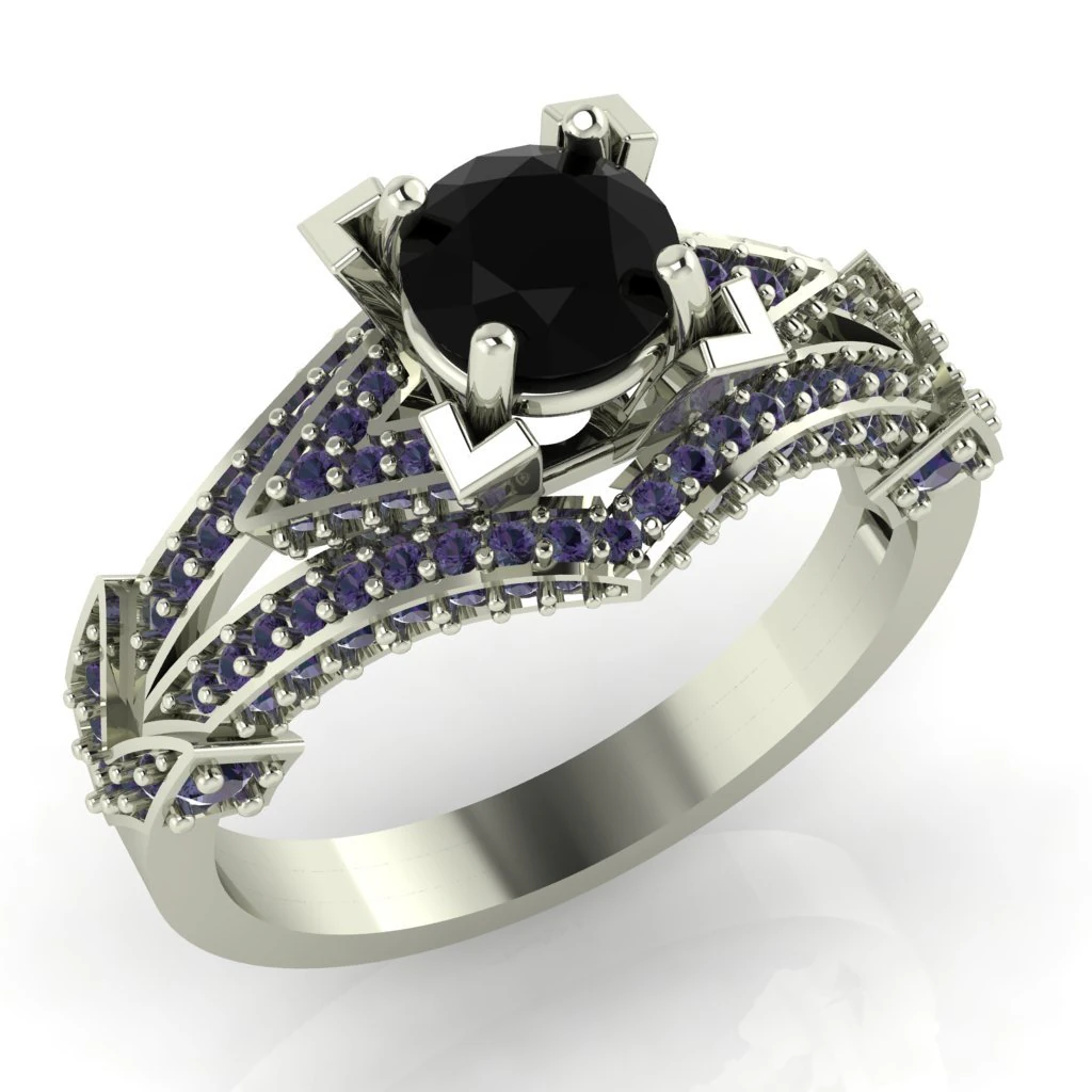diamond ring for ladies 3D Print Model .c4d .max .obj .3ds .fbx .stl .blend 