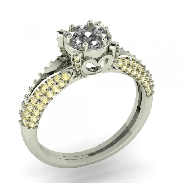 diamond ring for ladies 3D Принт Модель .c4d .max .obj .3ds .fbx .stl .blend 