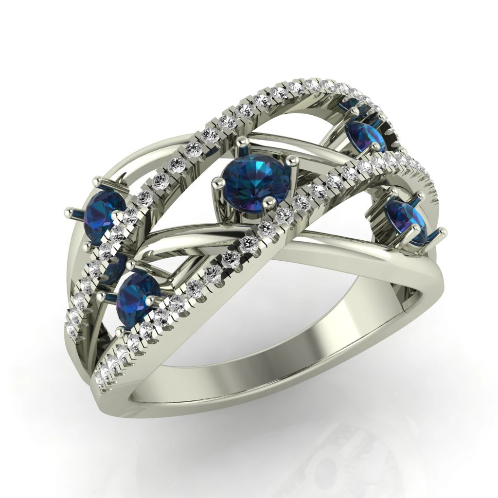 diamond ring for ladies 3D Print Model .c4d .max .obj .3ds .fbx .stl .blend