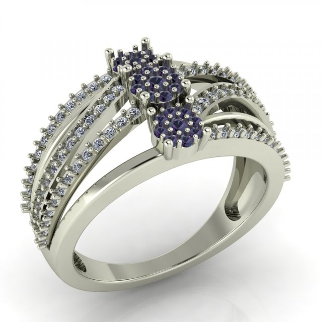 diamond ring for ladies 3D Принт Модель .c4d .max .obj .3ds .fbx .stl .blend 