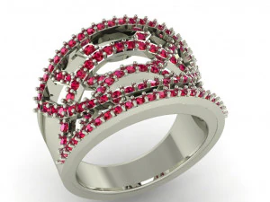 Diamantring f&uuml;r Damen 3D Druckmodell