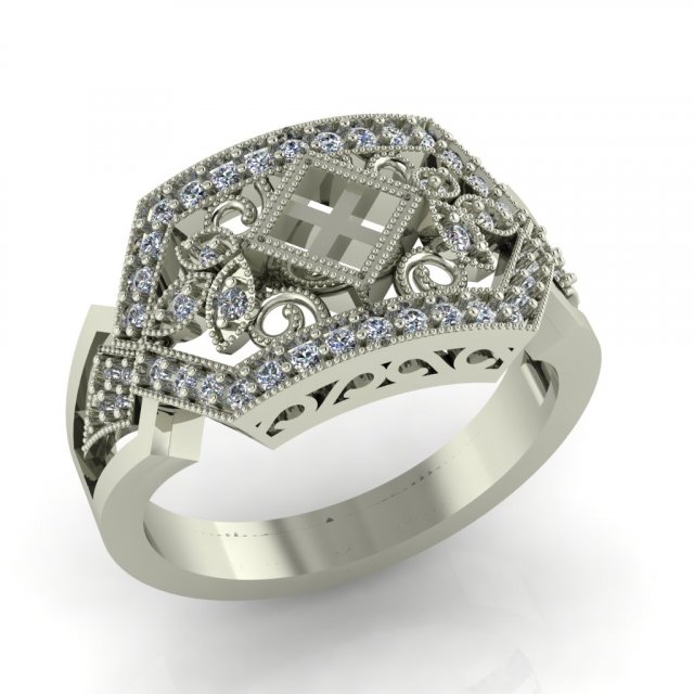 diamond ring for ladies Modèles 3D en vedette .c4d .max .obj .3ds .fbx .stl .blend 