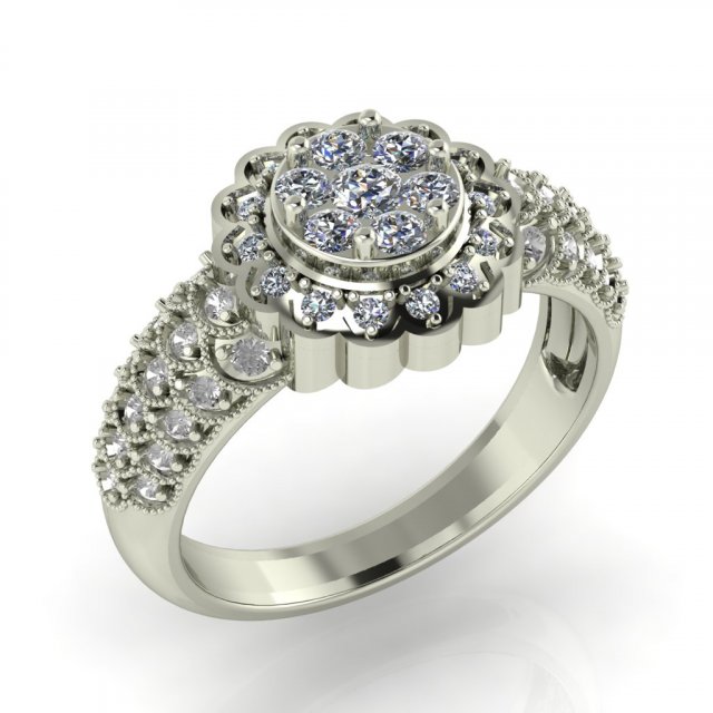 diamond ring for ladies Model Cetak 3D .c4d .max .obj .3ds .fbx .stl .blend 