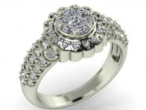cincin berlian untuk wanita Model Cetak 3D