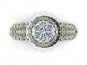 diamond ring for ladies Model Cetak 3D