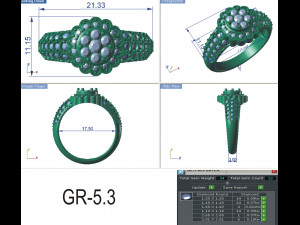 diamond ring for ladies Model Cetak 3D