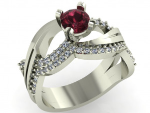 diamond ring for ladies 3D 打印模型