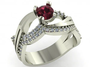 diamond ring for ladies 3D Print Model