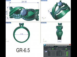 diamond ring for ladies 3D 打印模型