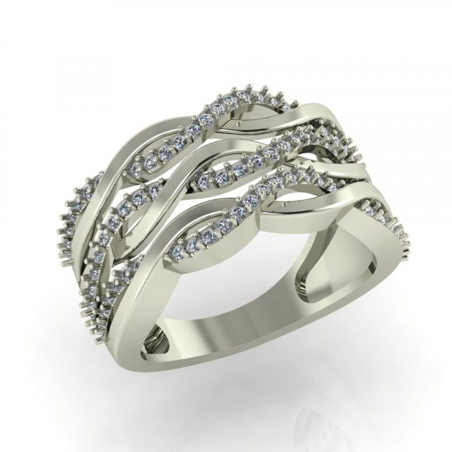 diamond ring for ladies 3Dプリントモデル .c4d .max .obj .3ds .fbx .stl .blend 